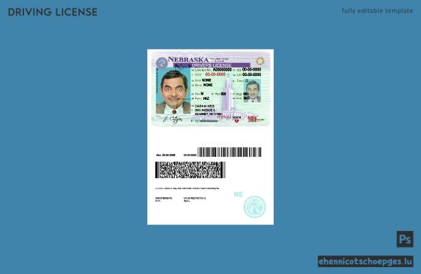 USA, Nebraska – Beispielansicht des Führerscheins